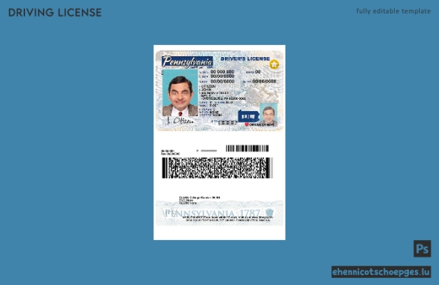 USA, Pennsylvania – Beispiel für einen Führerschein